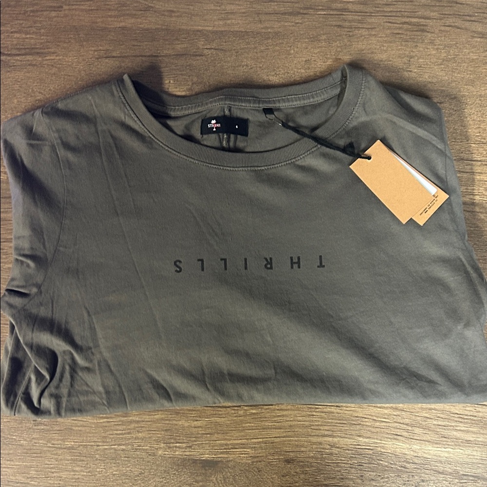 Thrills Men's Dark Green Tee